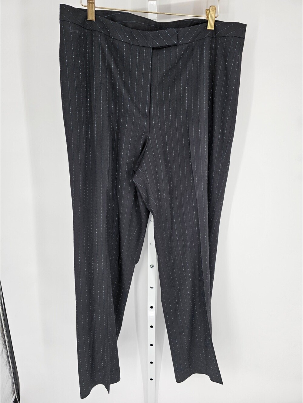 Classiques Entier Women's Black Hook Closer Viscose-Wool Dress Pants Size 16